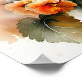 Affiche Impression d'Art Fleur de Bégonias Orange (Coin)
