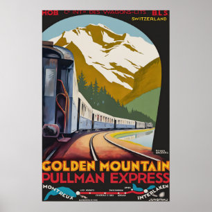 Affiche Impression Golden Mountain Pullman Express