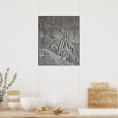 Affiche Impression Noir & Blanc Mythe du Cheval (Cuisine)