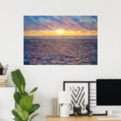 Affiche Impressionniste d'Art de la Plage au Couch (Bureau à domicile)