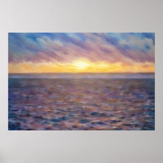 Affiche Impressionniste d'Art de la Plage au Couch (Devant)