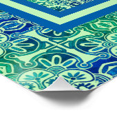 Affiche imprimable bleu et vert (Coin)