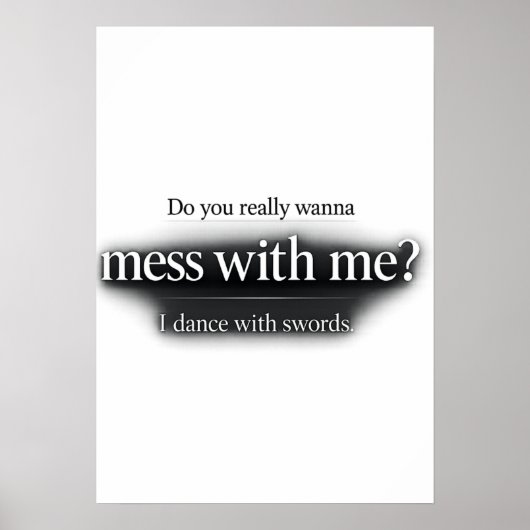 Affiche imprimable de danse de l'épée "Mess With M (Devant)