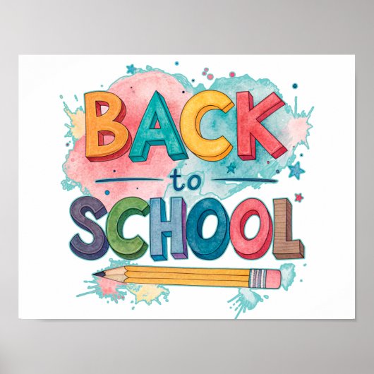 Affiche imprimable de rentrée scolaire (Devant)