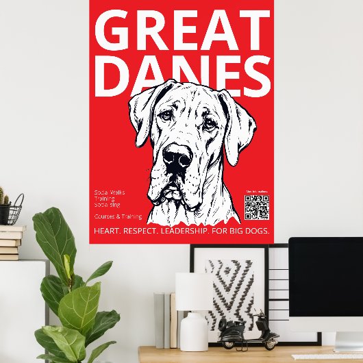 Affiche imprimable du Grand Danois – Grand Danois (Bureau à domicile)