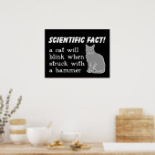Affiche imprimée drôle Chat Marteau Humour (Cuisine)