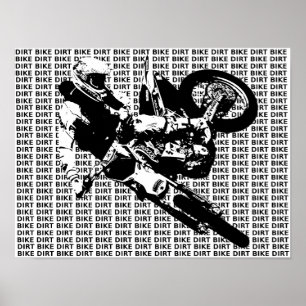 Affiche Imprimée Motocross Moto Tout-Terrain