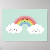Affiche Imprimée Nuages Arc-en-Ciel Mignons pour C (Devant)