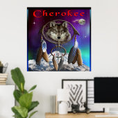 Affiche indienne Cherokee (Bureau à domicile)