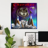Affiche indienne de Cherokee (Bureau à domicile)