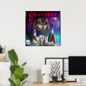Affiche indienne de Cherokee (Bureau à domicile)
