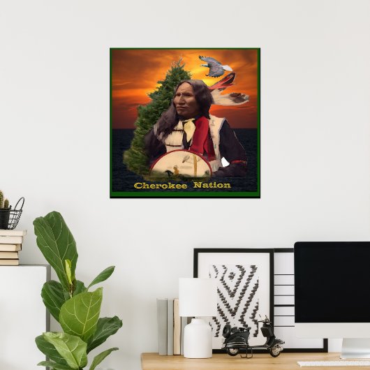Affiche indienne de Cherokee (Bureau à domicile)