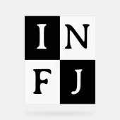 Affiche INFJ : décoration murale noir et blanc (Recto)