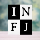 Affiche INFJ : décoration murale noir et blanc (Neutre)