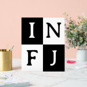 Affiche INFJ : décoration murale noir et blanc (Mariage)