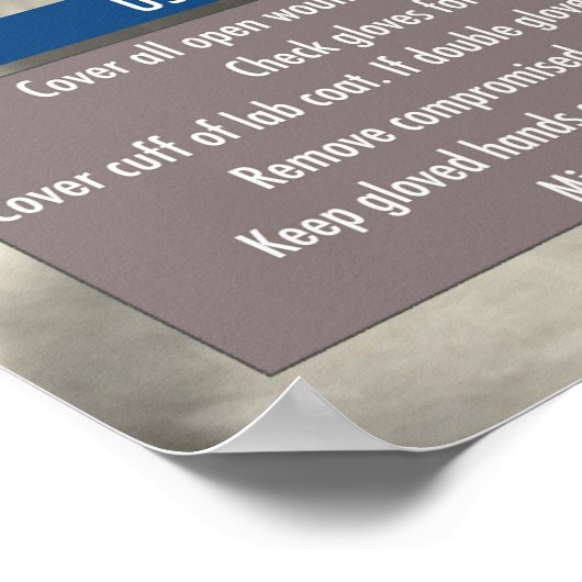 Affiche informative de l'EPI de laboratoire (Coin)