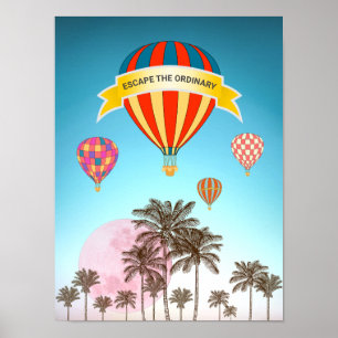 Affiche Inspirante de Montgolfières