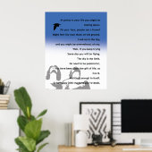 Affiche inspirante - poème original (Bureau à domicile)