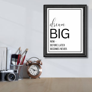Affiche inspirante "Rêve Grand" 11"x14"