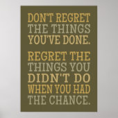 Affiche Inspirational REGRETS (Devant)