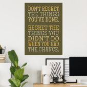 Affiche Inspirational REGRETS (Bureau à domicile)
