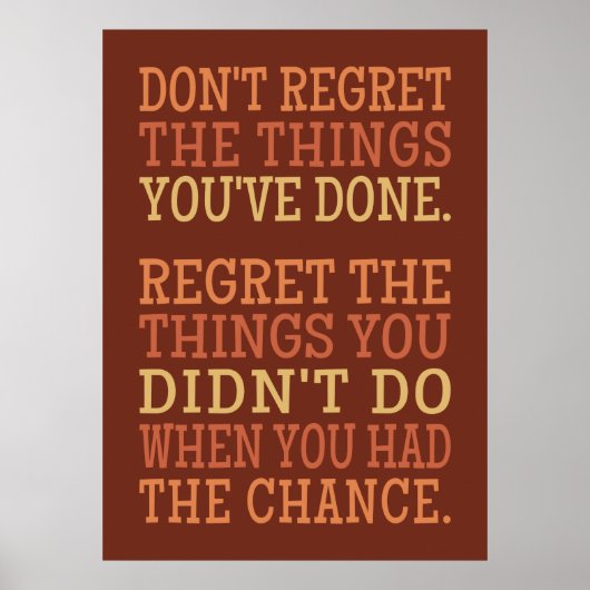 Affiche Inspirational REGRETS (Devant)