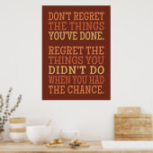 Affiche Inspirational REGRETS (Cuisine)