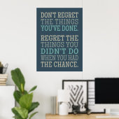 Affiche Inspirational REGRETS (Bureau à domicile)