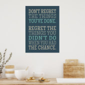 Affiche Inspirational REGRETS (Cuisine)