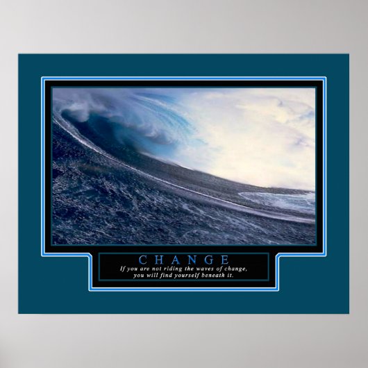 Affiche Inspirationnelle "Change" 22x28 (Devant)