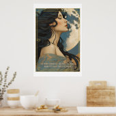 Affiche inspirée de l'IA générée par la femme et l (Cuisine)