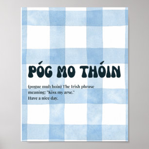 Affiche inspirée d'Irlande Póg mo thóin à la maiso