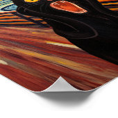 Affiche inspirée du cri drôle de chat noir (Coin)