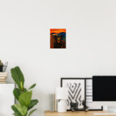 Affiche inspirée du cri drôle d'un ours noir (Bureau à domicile)