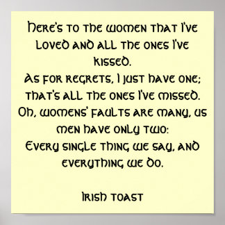 Affiche irlandaise sur les toasts