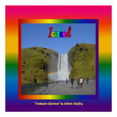 Affiche Islande Rainbow Waterfall (Devant)