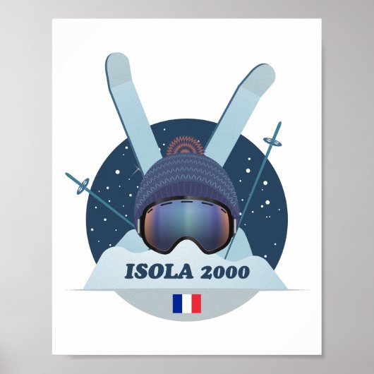 Affiche Isola 2000 de ski  (Devant)