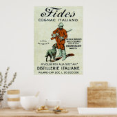 Affiche italienne de Cognac 1905 (Cuisine)