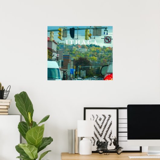 Affiche ITHACA NEW YORK (Bureau à domicile)