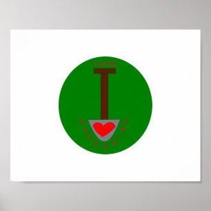 Affiche J'adore le jardinage