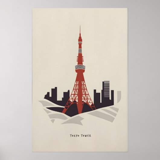 Affiche Japon Moderne – Impression minimaliste de (Devant)