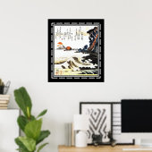 Affiche japonaise vintage d'art (Bureau à domicile)