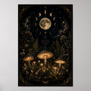 Affiche Jardin de Champignons Célestes