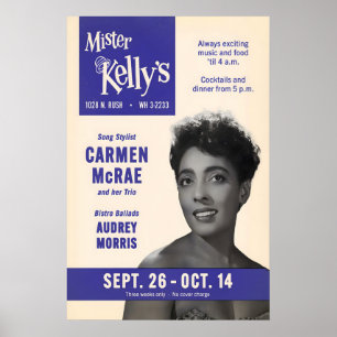Affiche jazz de Carmen McRae - Mister Kelly's