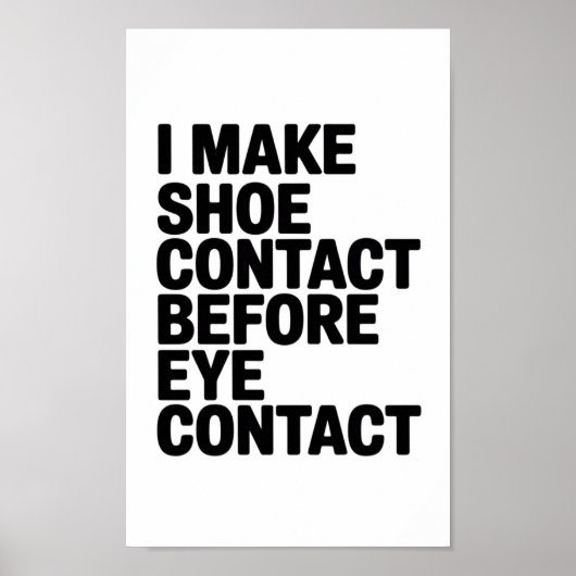 Affiche "Je fais un contact avec les chaussures av (Devant)