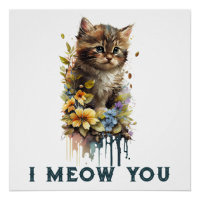 Affiche Je Miaule Pour Toi Minou