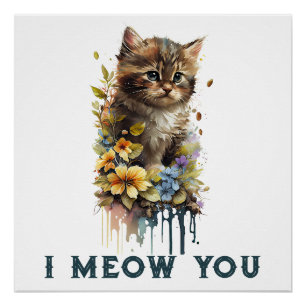 Affiche Je Miaule Pour Toi Minou