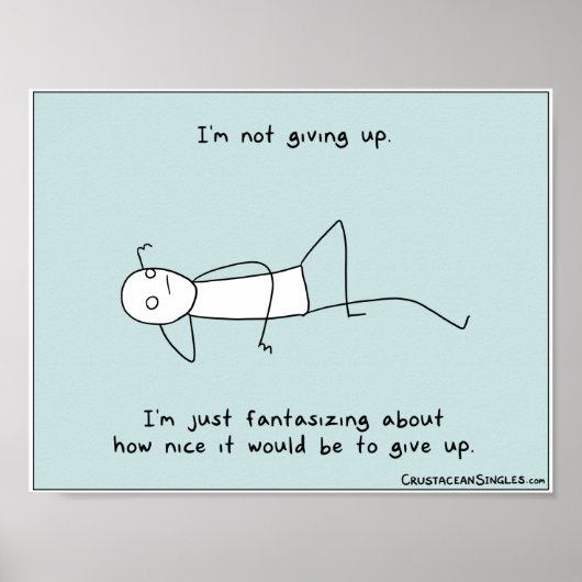 Affiche "Je n'abandonne pas" (paysage) (Devant)