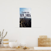 Affiche "Je préférerais être à New York" (Cuisine)