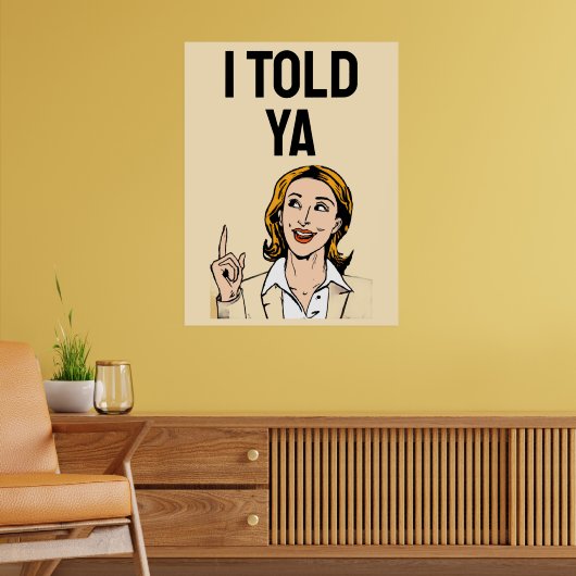 Affiche Je Vous L'avais Dit (Salon 2)